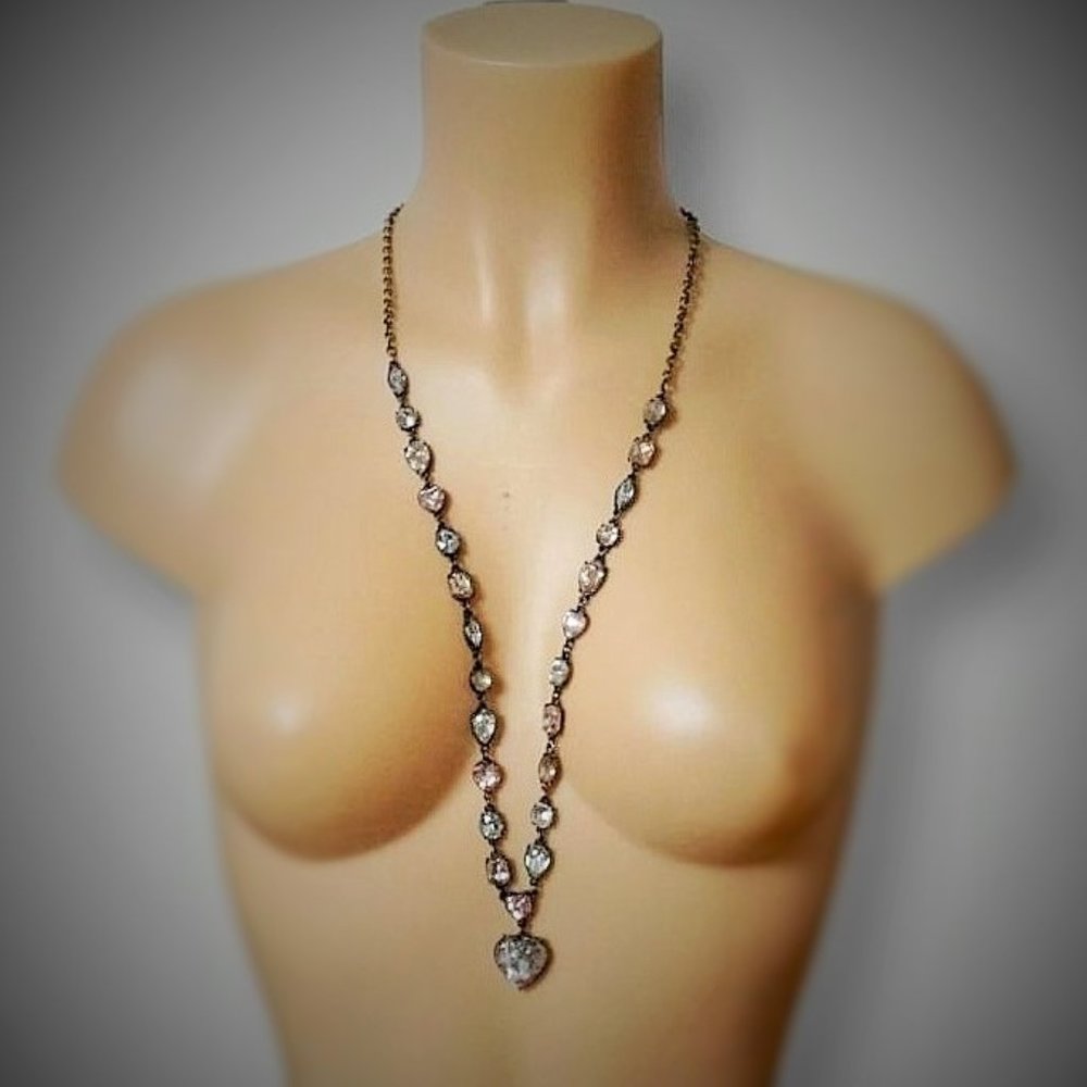 SUGARFIX CRYSTAL HEART NECKLACE NEW
